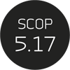 Musta ympyrä tekstillä SCOP 5.17